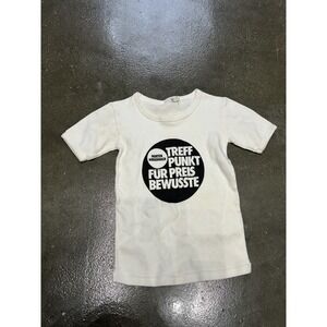 Vintage Horten Andernach Shirt Youth 164 White German Promo Graphic Tee 70s